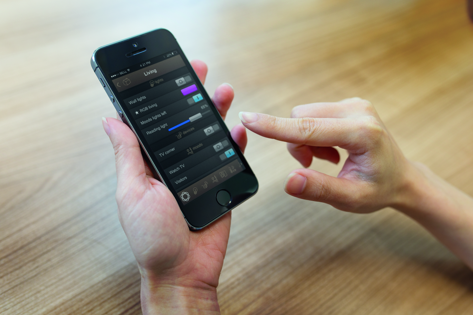 TELETASK iSGUI smartphone visualisatie